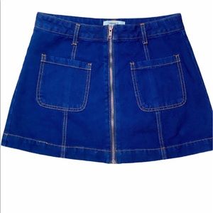 Forever 21 Zip Front Denim Skirt Size 28